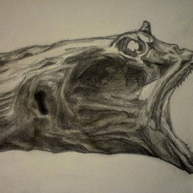 Рисунок и живопись: Рыба-монстр